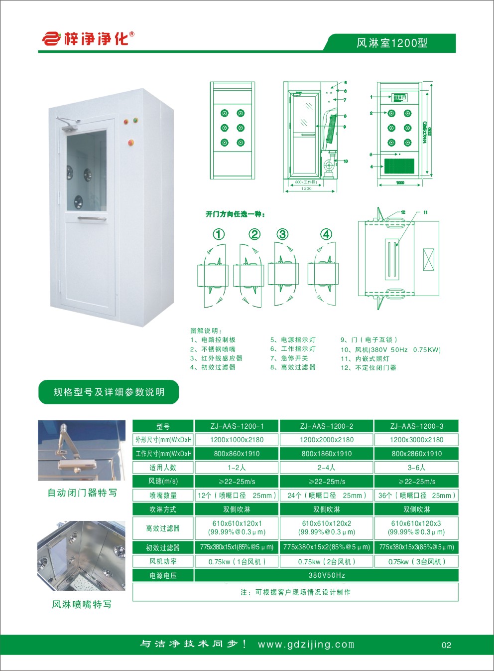 “梓凈”牌風淋室規(guī)格尺寸 “梓凈”牌風淋室規(guī)格尺寸